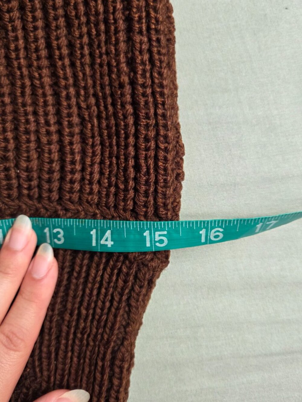 1920s Shaker Sweater Brown Two Tone Shawl Collar Detroit Knitting Mills Wool - Picture 7 of 8